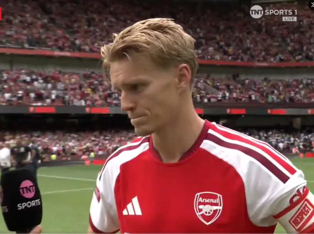 Martin Odegaard pas ndeshjes për fitoren në FA Community Shield ndaj Manchester City